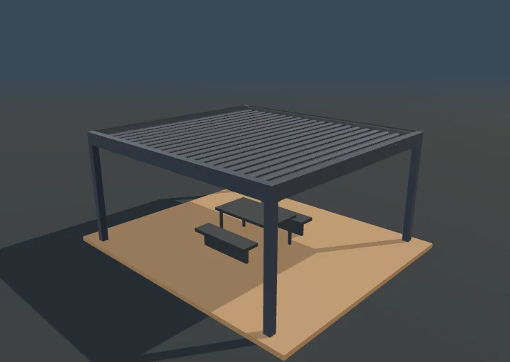 Bioklimatik Pergola 3B önizleme